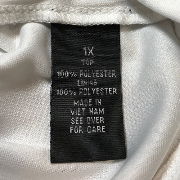 ALYX Geometric Floral Scoop Keyhole Neckline Sleeveless Blouse 1X - Picture 4 of 7